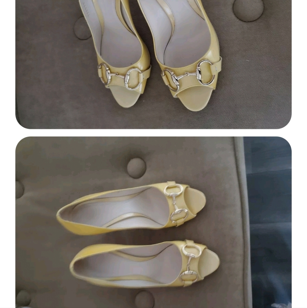 Women Gucci  Heels-light yellow- size 7B